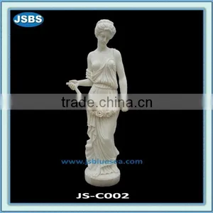 Beauty Girl White Marble Statue thumbnail-1