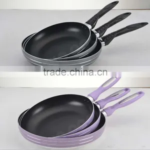 Pressed Aluminium Eco Ceramic Fry Pan Set With Bakelite Handle Frying Pan Sets thumbnail-1