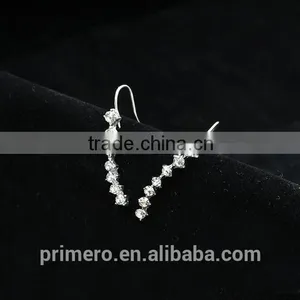 New Designer Fashion Jewelry 7 Cubic Zircon Stones Earrings thumbnail-6