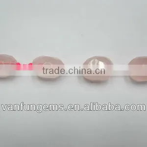 Faceted Tumble Natural Stone Madagascar Rose Quartz thumbnail-1