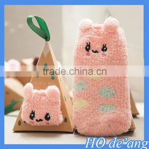 Silicone Non-slip Baby Socks Embroidery Three-dimensional Cartoon Coral Velvet Gift Box Baby Socks Floor Socks MHo-199 thumbnail-4