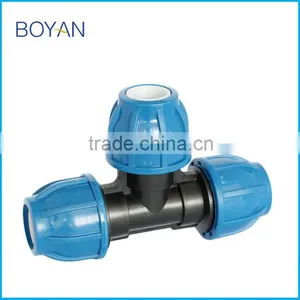 China Supplier Free Samples Hydraulic Equal PP Compression Fitting Tee Quality Choice thumbnail-4