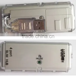 Customise LOGO Crystal 4 Port Mini Usb Hub Factory Price Usb Hub, USB 2.0 Man Hub thumbnail-6