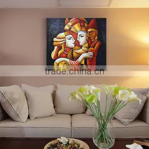 Indian Nude Sexy Wall Art Painting Wall Hanging With Hook thumbnail-3