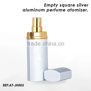 10ml Empty Square Silver Aluminum Perfume Atomizer Bottle thumbnail-1