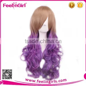 Japanese Long Human Curly Wigs Cosplay Full Lace Hair Wigs thumbnail-1