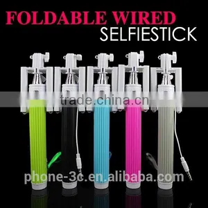 2015 New Products Wired Selfie Stick With Cable Take Pole With Wire, Selfie Stick for Samsung s6 Edge thumbnail-1