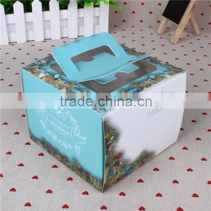 6 Inch Cake Box With Handle,paper Gift Box With Packing Cake,small Mousse Box thumbnail-4