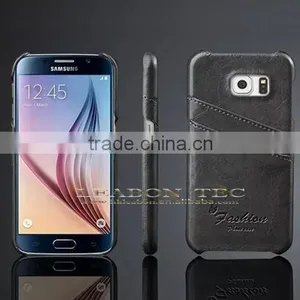 New Products For Samsung Galaxy S6 Leather Case, For Samsung Galaxy S6 Back Cover Case With Card Slots thumbnail-1