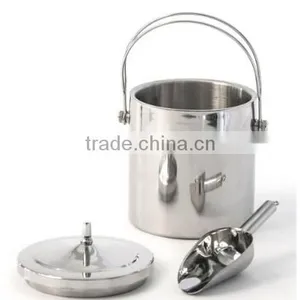 2016 Latest Double Wall Stainless Steel Ice Bucket With Scoop thumbnail-1