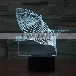 Color Changing 3D Dolphin LED Night Lamp thumbnail-5