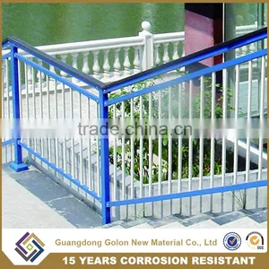 Aluminum Material and Flooring Mounted Modern Metal Stair Railings thumbnail-1