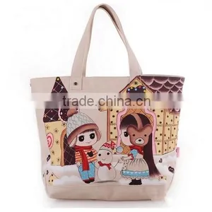 New Arrival Vintage Heavy Canvas Tote Bag Beach Cotton Bag thumbnail-3
