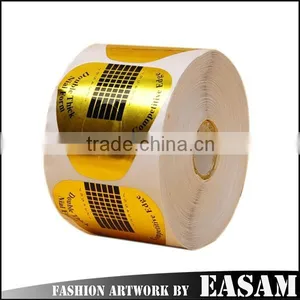 500 PCS Golden Paper Horse Shoe Shape Double Thick Professional Nail Art Form 500 Pcs thumbnail-1