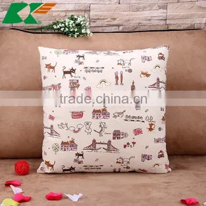 2015 Hot Style Europe Type Cloth Cotton and Linen Pillowcases Creative Home Car Cartoon Cushion Cover thumbnail-1