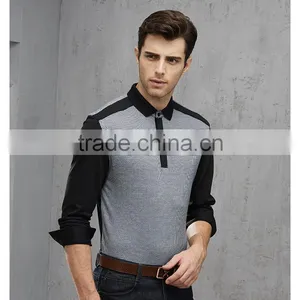 Men's Casual Bussiness Long Sleeve POLO Shirt thumbnail-2