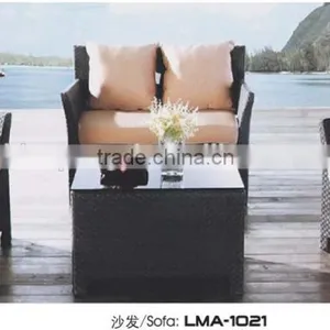 Resin Woven Outdoor Furniture Oval Sofa thumbnail-1