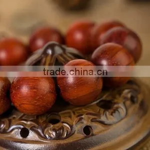 Men's Nice Round Natural Cat's Eye Red Antifatigue Sandalwood Beads Bracelet thumbnail-3