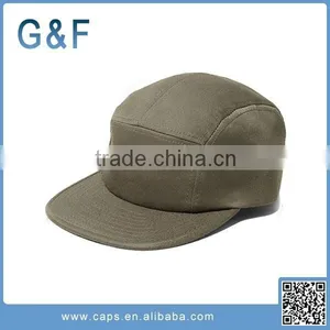 Black Leather Strap 5 Panel Hats 5 Panel Hat With Leather Patch thumbnail-6