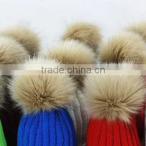 100% Acrylic Winter Knitted Hats With Pompoms thumbnail-2