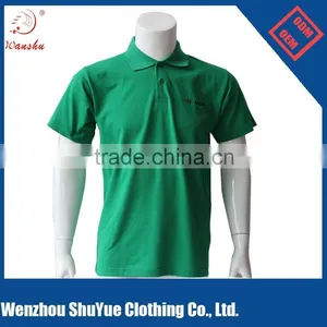 Green Color Simple Design Glue Printing Polo t Shirt for Advertising , thumbnail-1