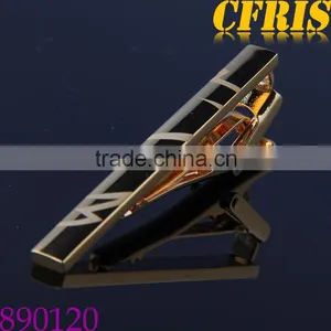 Wholesale Lasered Logo Tie Clip With Gold Plated thumbnail-1