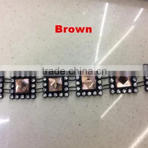2017 New Fashion Rhinestone and Square Acrylic Chain for Shoe Decoration thumbnail-3