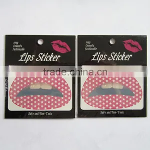 Promotion Gift Blue Mable Temporary Lip Tattoo Non Removable Lip Sticker for Girls Factory thumbnail-5