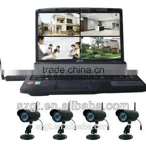 USB Quad Digital DVR With Video Record 2.4ghz Mini Usb Wireless Camera With Receiver 2.4g Wireless Usb Receiver Kit thumbnail-2