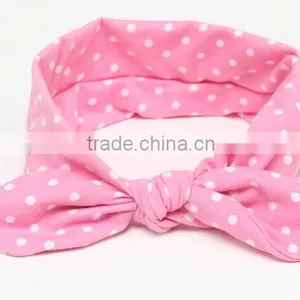 Foreign Trade 2016 Tiara Children Hair Rabbit Ears With Soft Dot Silk Printing Baby Female Baby With Milk thumbnail-5
