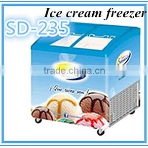 Sliding Curved Glass Door Chest Freezer Commercial Display Top Open Freezer thumbnail-6