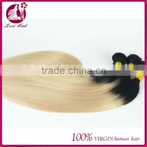Express Wholesale Grade 7a Virgin Filipino 1b 613 Two Tone Straight Human Hair Weave Bundles Extension for Fashion Women thumbnail-1