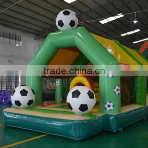 2016 Sunjoy New Design Giant Green Football Inflatable Combo Castle for Sale Outdoor thumbnail-4