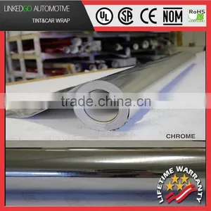 Car Auto Mirror Silver Chrome Film Vinyl Wrap Sheet Sticker 1.52*20M Chrome Mirror Film thumbnail-1