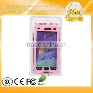 For Samsung Note 4 Waterproof Shockproof Case With Button Pink thumbnail-3