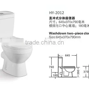 Washdown Ceramic Squat Cheap WC Toilet Size thumbnail-2