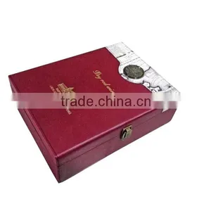 The Latest Design Luxury High Quality Wooden Wine Box for Two Bottles With Leather Surface thumbnail-5