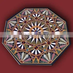Marble Inlay Flooring , Marble Medallion , Stone Mosaic Medallion thumbnail-1