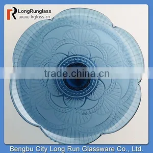 LongRun New Products Blue Glass Marcella Cake Stands Unique Design Glassware With OEM Design thumbnail-1