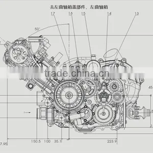 SCL-2014090049 Water Cooled Motorcycle Engine for CVT700/LX1102MU Motorcycle Engine Parts thumbnail-2