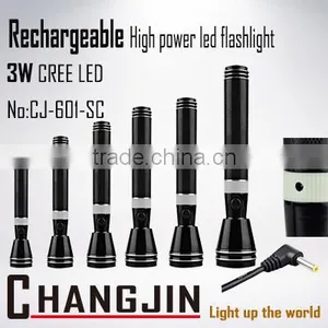 Security Portable Prison Weapon 3 Watt Led Bulbs Mini Flat Led Flashlight thumbnail-1