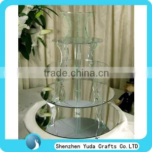 Custom 5 Tier Round Cupcake Wedding Cake Stands Clear Acrylic Wedding Cake Stands Cheap thumbnail-1
