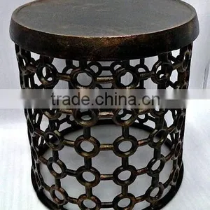 Aluminium Metal Stool Copper Antique Finish thumbnail-1