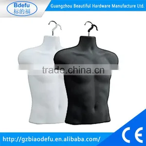Plastic Mannequin Male Upper Torso Hanging Form | Black or White thumbnail-1