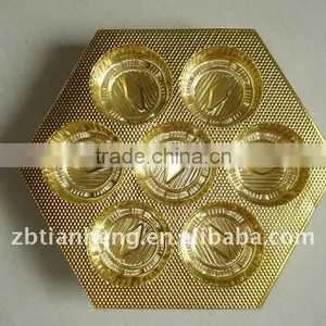 Metalized Gold Rigid PVC Sheet for Candy Tray Packing Use thumbnail-1