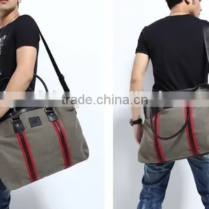 Canvas and Leather Handbag, Canvas Bag Man thumbnail-1
