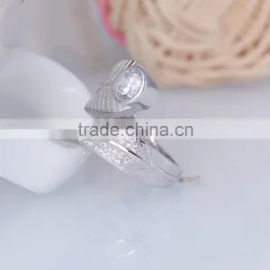 Snake Tail Shaped Ring With One White Zircon Open Ended Design thumbnail-3