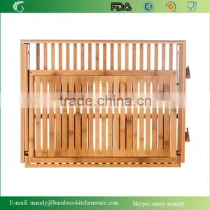 Collapsible Bamboo Drying Rack for Dishes and Plates thumbnail-2