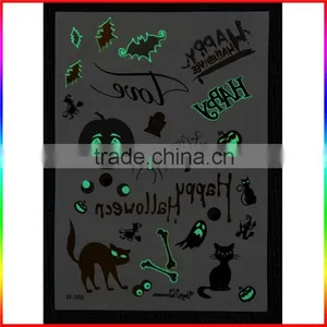New Luminous Tattoo Stickers Pumpkin Stickers for Halloween thumbnail-1