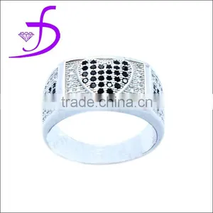 Big Brass Men Ring Fashion Brass Jewelry Rhodium Platting thumbnail-1